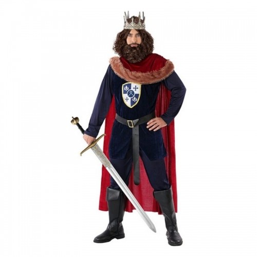 Bigbuy Carnival Маскарадные костюмы для взрослых 113893 Король средневековый Тёмно Синий Красный image 1