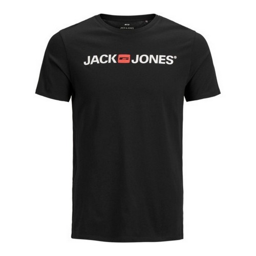 Vīriešu Krekls ar Īsām Piedurknēm JJECORP LOGO TEE SS Jack & Jones 12137126 Melns image 1