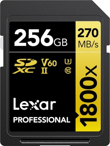 Lexar memory card SDXC 256GB Professional 1800x UHS-II U3 V60 image 1