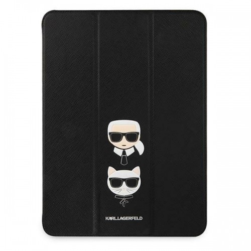 Karl Lagerfeld Saffiano KLFC12OKCK Grāmatveida Maks Planšetdatoram Apple iPad 12.9" Pro 2021 Melns image 1