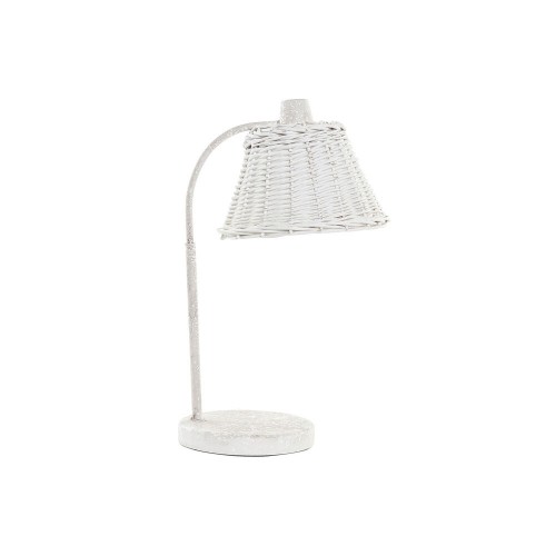 Desk lamp DKD Home Decor Metal White wicker 220 V 50 W (22 x 28 x 48 cm) image 1