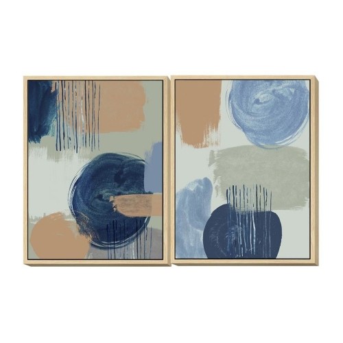 Painting DKD Home Decor Sixties Abstract 60 x 4 x 80 cm (2 Units) image 1