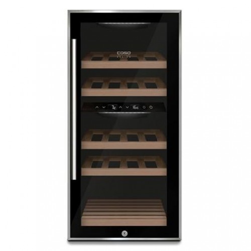 Caso Wine cooler WineComfort 24 Energy efficiency class G, Bottles capacity 24 bottles, Cooling type Compressor technology, Black image 1