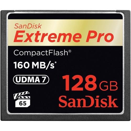 SanDisk 128GB Extreme Pro CF 160MB/s memory card CompactFlash image 1