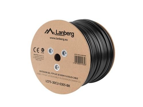Lanberg LCF5-30CU-0305-BK networking cable Black 305 m Cat5e F/UTP (FTP) image 1