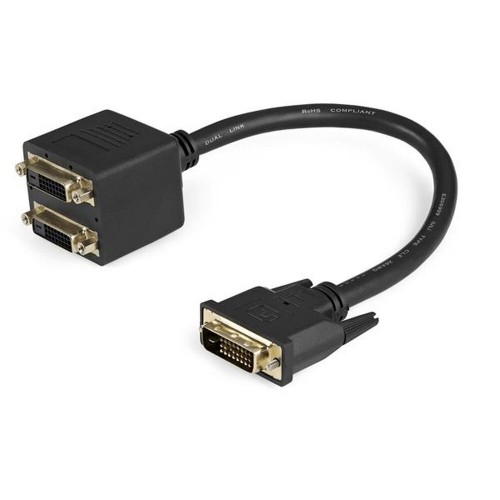 Цифровой видео кабель DVI-D Startech DVISPL1DD            Чёрный 0,3 m image 1