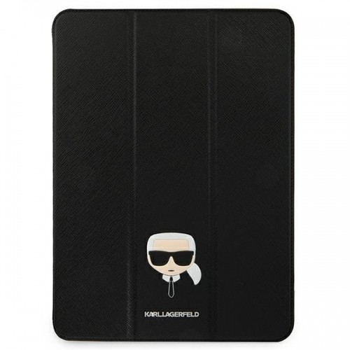 Karl Lagerfeld Saffiano KLFC12OKHK Grāmatveida Maks Planšetdatoram Apple iPad 12.9" Pro 2021 Melns image 1