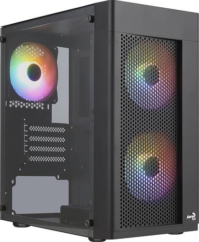 Aerocool HEXFORMBKV2 Micro ATX PC Case 3 Fans FRGB Black image 1