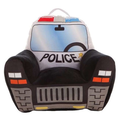 Child's Armchair Police Car 52 x 48 x 51 cm Black Acrylic (52 x 48 x 51 cm) image 1