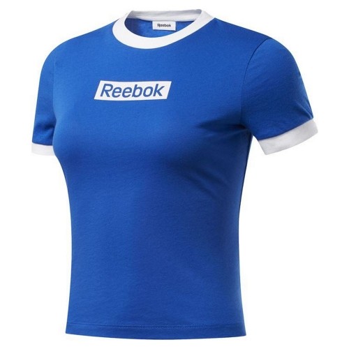 Women’s Short Sleeve T-Shirt Reebok Essentials Linear Logo Blue image 1