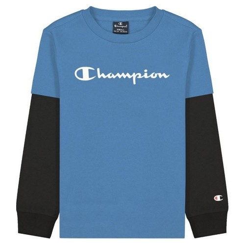 t-krekls Champion Two Sleeves Zils image 1