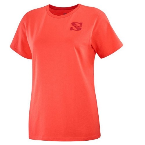 t-krekls Salomon Outlife Small Logo Oranžs Sarkans image 1