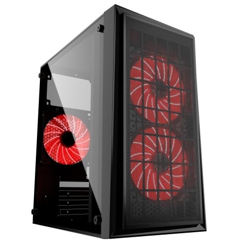 CAJA PC GEMBIRD CCC-FORNAX-950R GAMING DESIGN PC CASE 3 X 12 CM VENTILADOR ROJO image 1