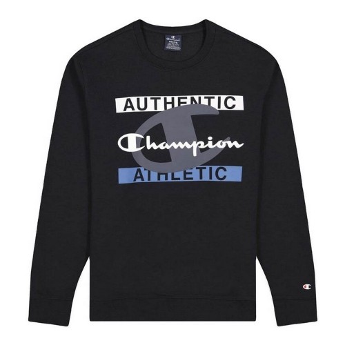 Men’s Sweatshirt without Hood Champion Authentic Athletic Black image 1