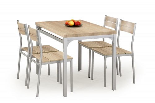 Halmar MALCOLM table + 4 chairs color: sonoma oak image 1
