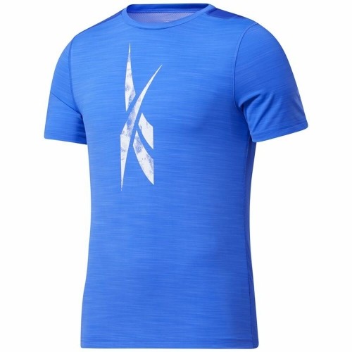 Vīriešu Krekls ar Īsām Piedurknēm Reebok Workout Ready Activchill Zils image 1
