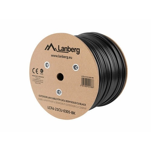 FTP Category 6 Rigid Network Cable Lanberg LCF6-21CU-0305-BK 305 m Black image 1