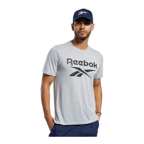 Men’s Short Sleeve T-Shirt Reebok Workout Ready Supremium Grey image 1