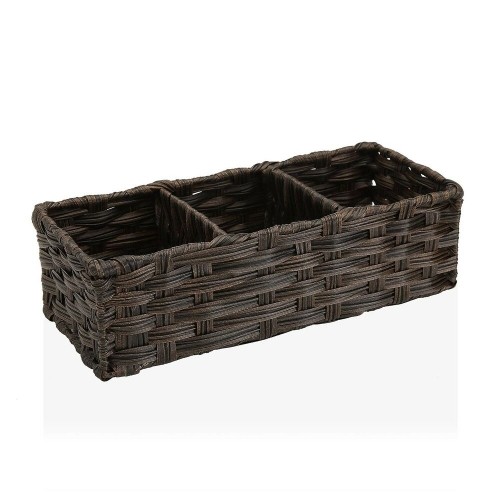 Bigbuy Home корзина Коричневый 3 Отделения полиэтилен (15,2 x 10,2 x 35,6 cm) image 1