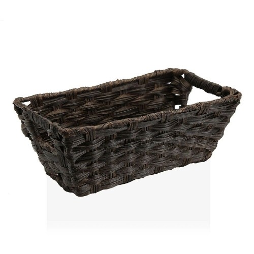 Basket Versa With handles Dark brown Polyethylene Plastic 17 x 11,5 x 29 cm image 1