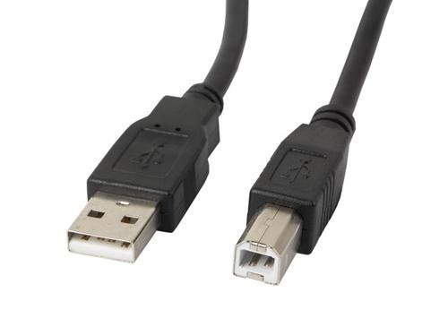 Lanberg CA-USBA-10CC-0050-BK USB cable 5 m USB 2.0 USB B Black image 1