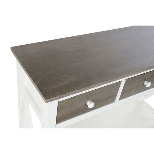 Mazs galdiņš DKD Home Decor Pelēks Balts Papele (100 x 32 x 85 cm) image 1