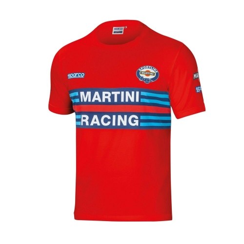 Short Sleeve T-Shirt Sparco MARTINI RACING Red Size S image 1