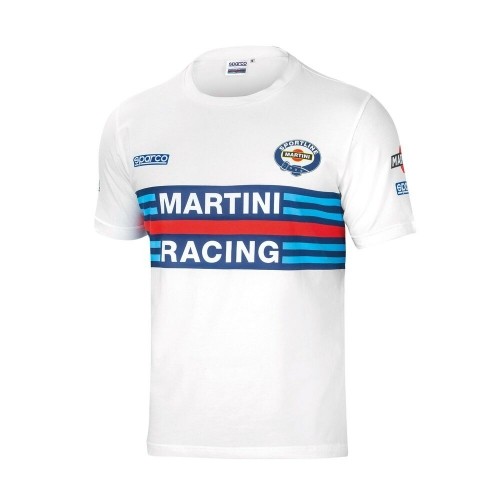 Short Sleeve T-Shirt Sparco MARTINI RACING Size M White image 1