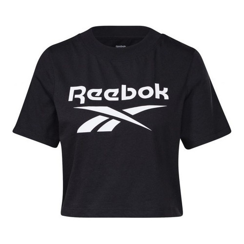 Футболка с коротким рукавом женская Reebok Cropped Identity Чёрный image 1