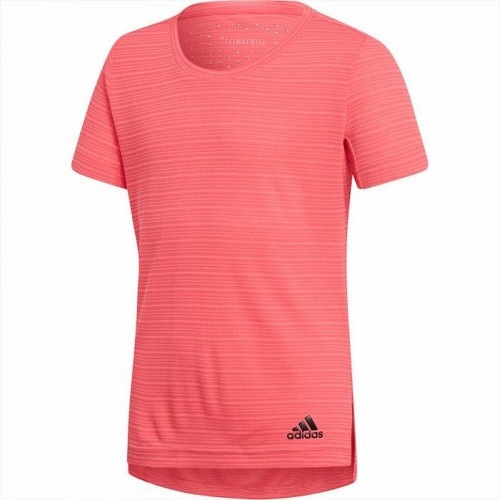 Child's Short Sleeve T-Shirt Adidas G CHILL TEE  Pink Polyester image 1
