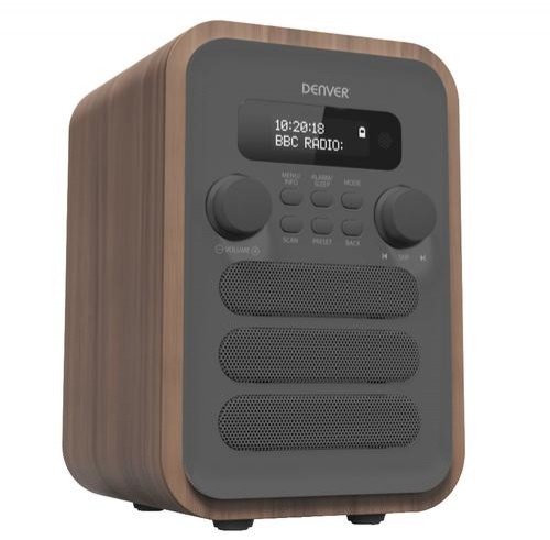 Denver DAB-48GREY radio Personal Digital Grey, Wood image 1