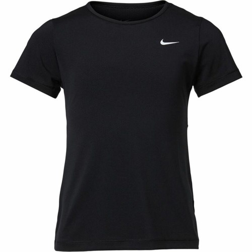 Child's Short Sleeve T-Shirt Nike Pro Black 92 % Polyester 8 % Spandex image 1