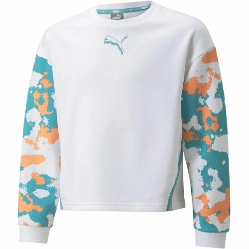 Hoodless Sweatshirt for Girls Puma Alpha Crew G White image 1