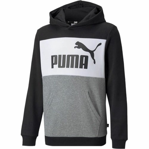 Bērnu Sporta Krekls ar Kapuci Puma Essential Colorblock Melns image 1