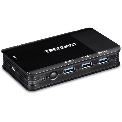 Переключатель Trendnet TK-U404 USB Чёрный image 1
