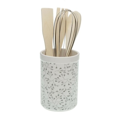 Pot for Kitchen Utensils Versa Oxford Ceramic (10 x 15 x 10 cm) image 1