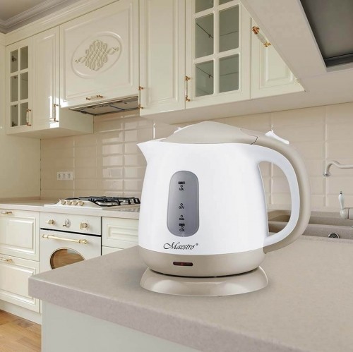 Electric kettle Maestro MR-012, white and beige image 1
