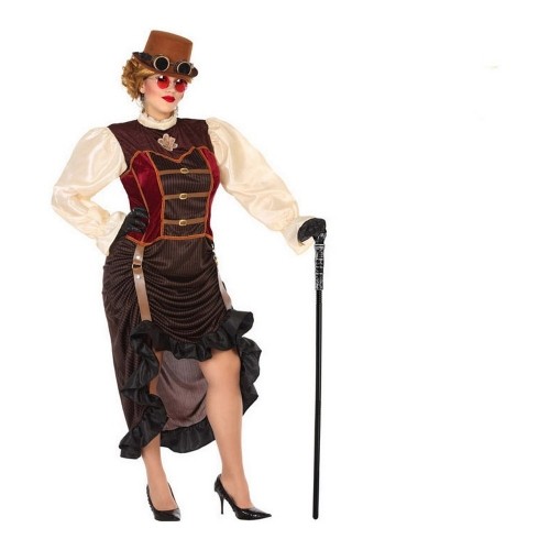 Costume for Adults DISFRAZ STEAMPUNK XXL Shine Inline Brown Steampunk XXL (1 Piece) image 1