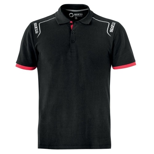 Short Sleeve Polo Shirt Sparco TECH STRETCH Black M image 1