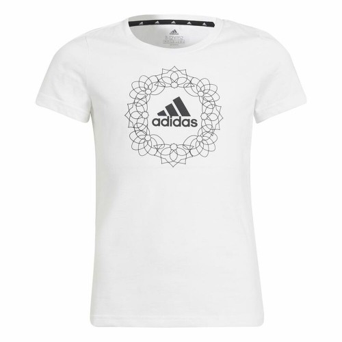 Child's Short Sleeve T-Shirt Adidas Graphic White image 1