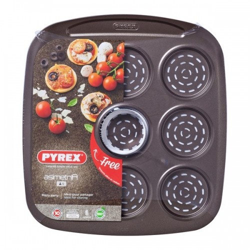 Trauks cepšanai Pizza Mini Pyrex Asimetria Cinkots tērauds (9 Compartimenten) (16 x 16 cm) image 1