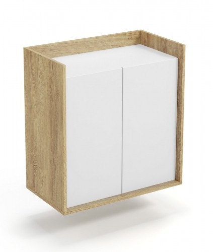 Halmar MOBIUS cabinet 2D color: hikora oak/white image 1