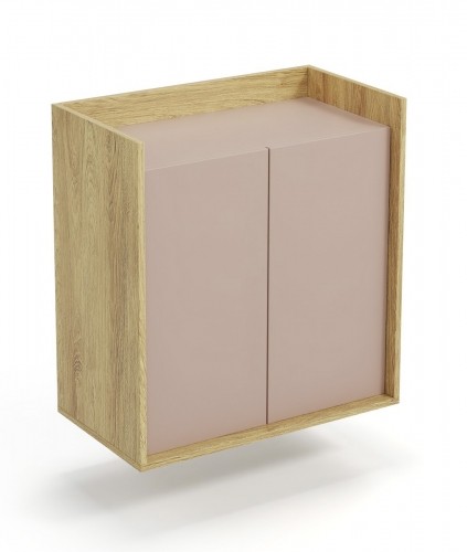 Halmar MOBIUS cabinet 2D color: hikora oak/white image 1