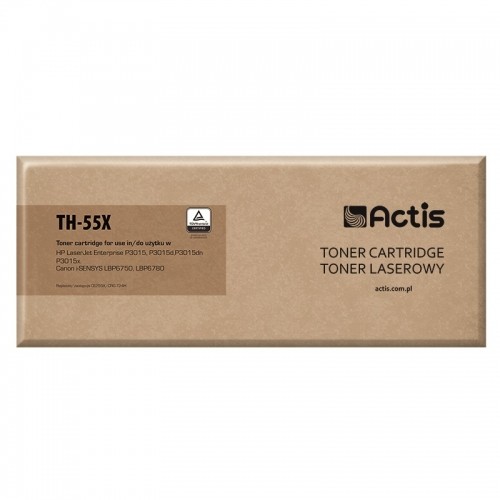 Actis TH-55X toner for HP printer; HP 55X CE255X, Canon CRG-724H replacement; Standard; 12500 pages; black image 1