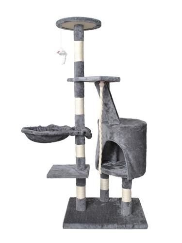 Malatec <p> Tree Cat Tower 118cm Drapak House Mouse Gray 7935 </p> (13583-0) image 1