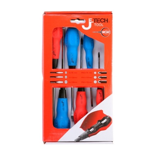 Screwdriver Set Jetech Tool 4x75, 5x10, 6x125 mm (6 pcs) image 1