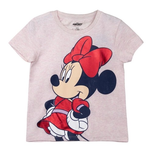 Krekls ar Īsām Piedurknēm Bērniem Minnie Mouse Rozā image 1