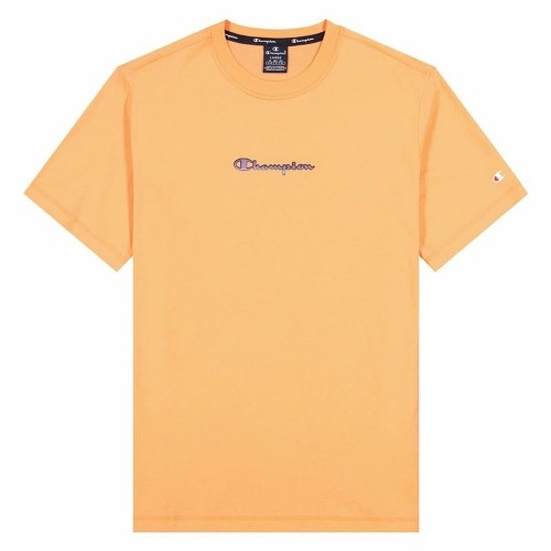 Short Sleeve T-Shirt Champion Crewneck M Orange image 1