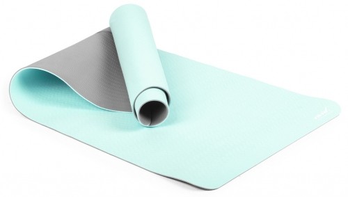 Yoga Mat GYMSTICK Vivid line 61330TU 170x60x0,4cm Turquoise/Grey image 1