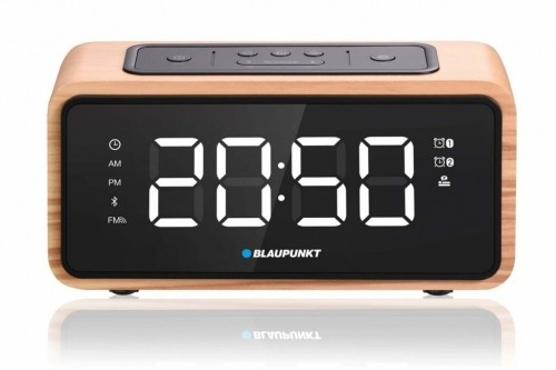 BLAUPUNKT CR65BT Bluetooth Radio Alarm Clock, light wood colour image 1